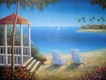 am sandstrand valencia Ölbilder verkaufen - Stuhl am Strand
